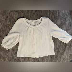 Madewell White Back Button-Up Blouse
